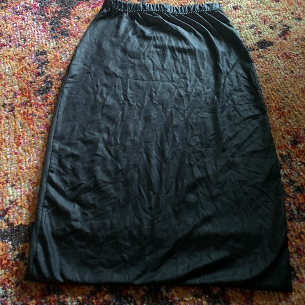 Black Liquid Latex Bodycon Skirt